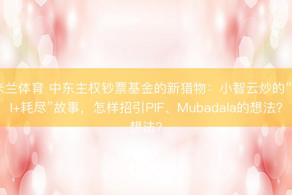 米兰体育 中东主权钞票基金的新猎物：小智云炒的“AI+耗尽”故事，怎样招引PIF、Mubadala的想法？